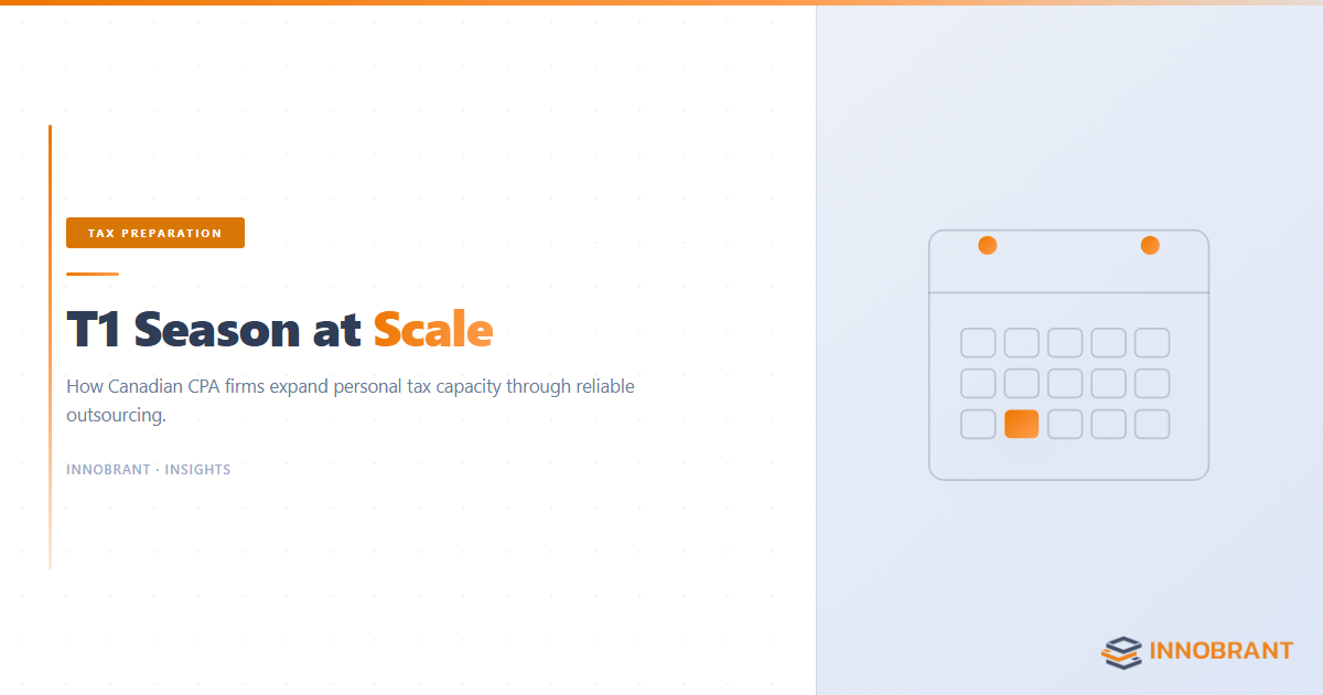 T1 tax return outsourcing for Canadian CPA firms &mdash; scalable tax preparation &mdash; Innobrant